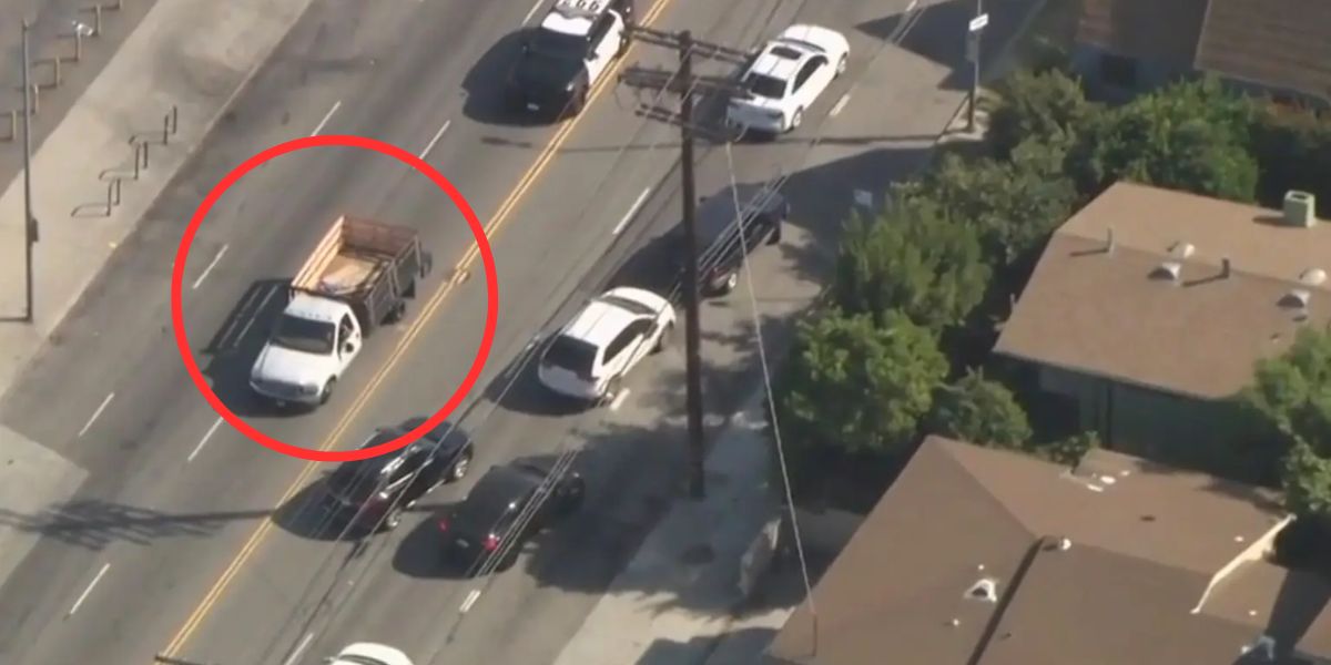 Man Arrested after Stolen Car Chase in Los Angeles, Car Had 3 Flat Tires