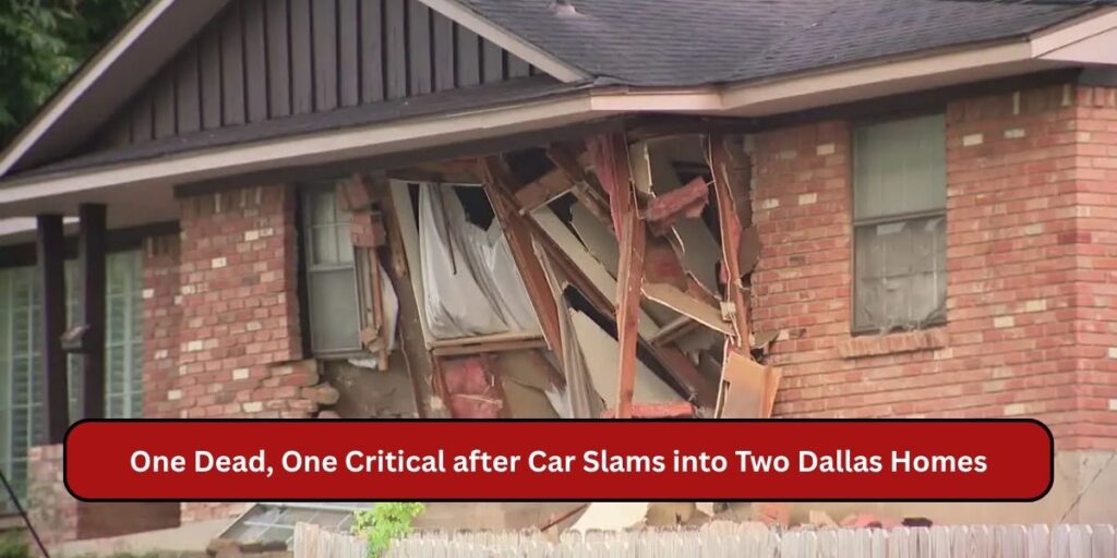 One Dead, One Critical after Car Slams into Two Dallas Homes (1)