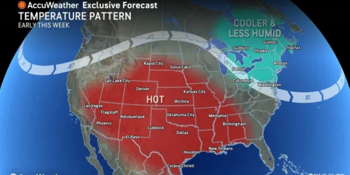 Triple-Digit Heat Returns as Heat Dome Builds over Plains and Mississippi Valley